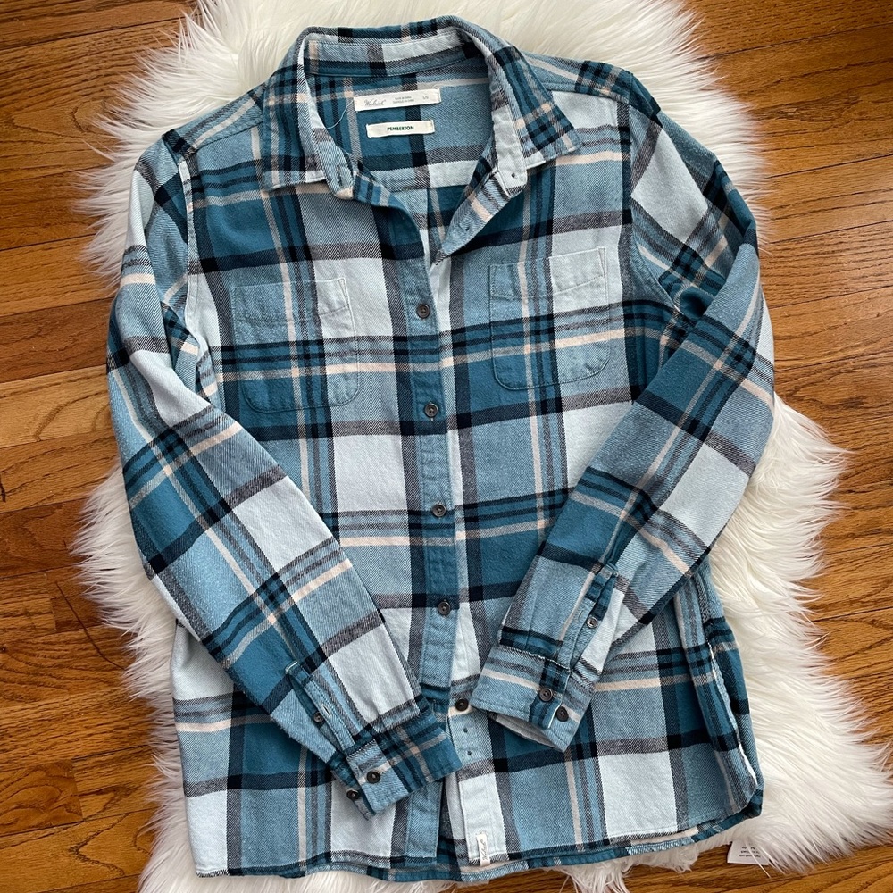 NWOT Woolrich Blue Plaid Flannel Shirt
